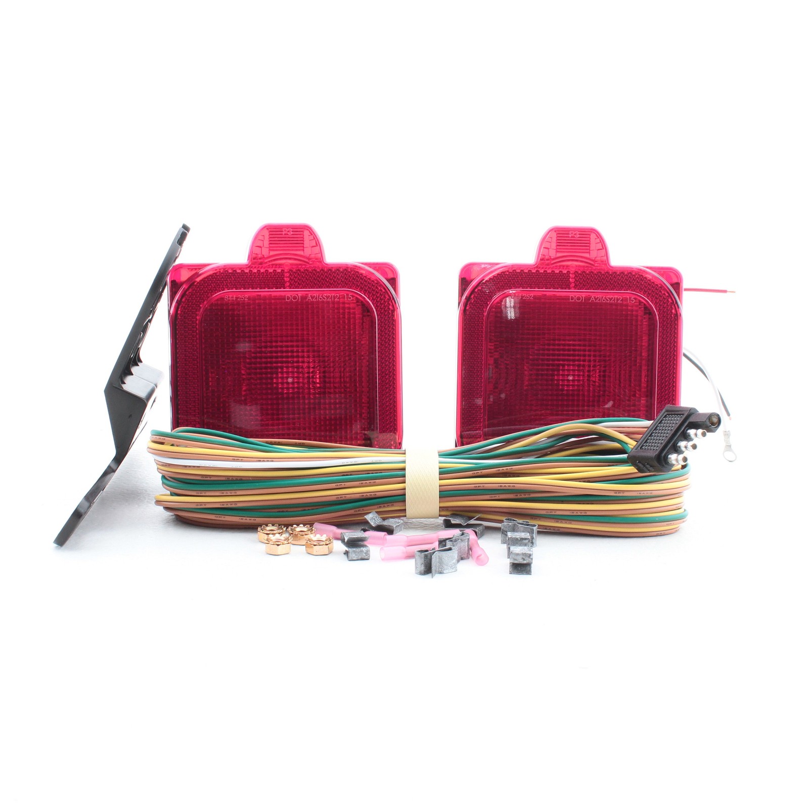 Pair Peterson V944 Red LED Rear Submersible Trailer Wagon Over 80″ Wide