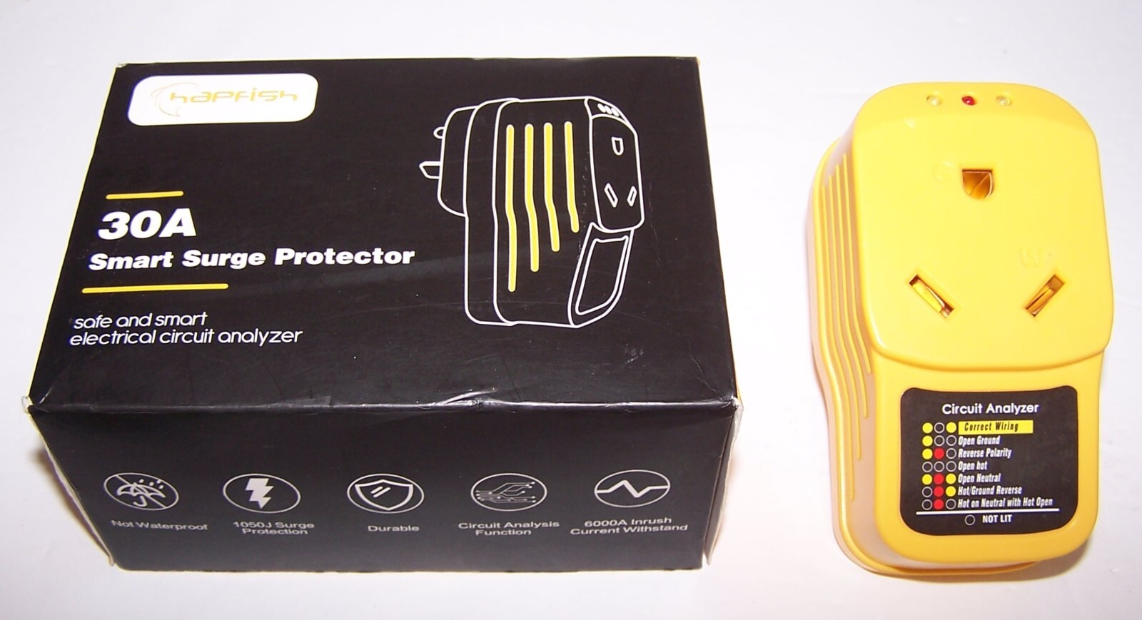 RV Surge Protector 30 Amp Hapfish 30 Amp Male to Female RV Surge Protector