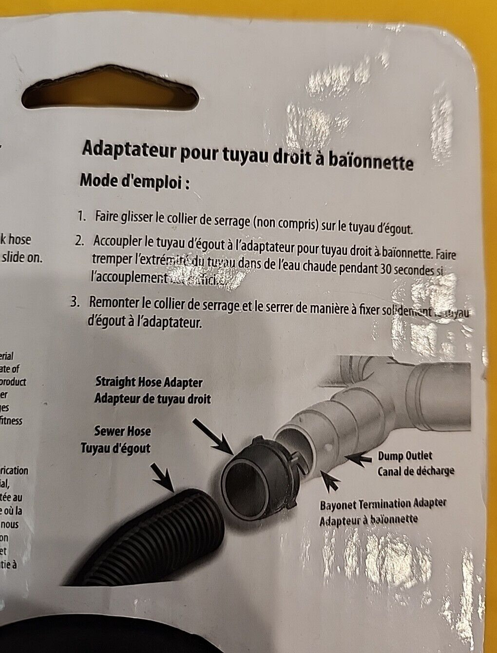 CAMCO BAYONET STRAIGHT HOSE ADAPTER