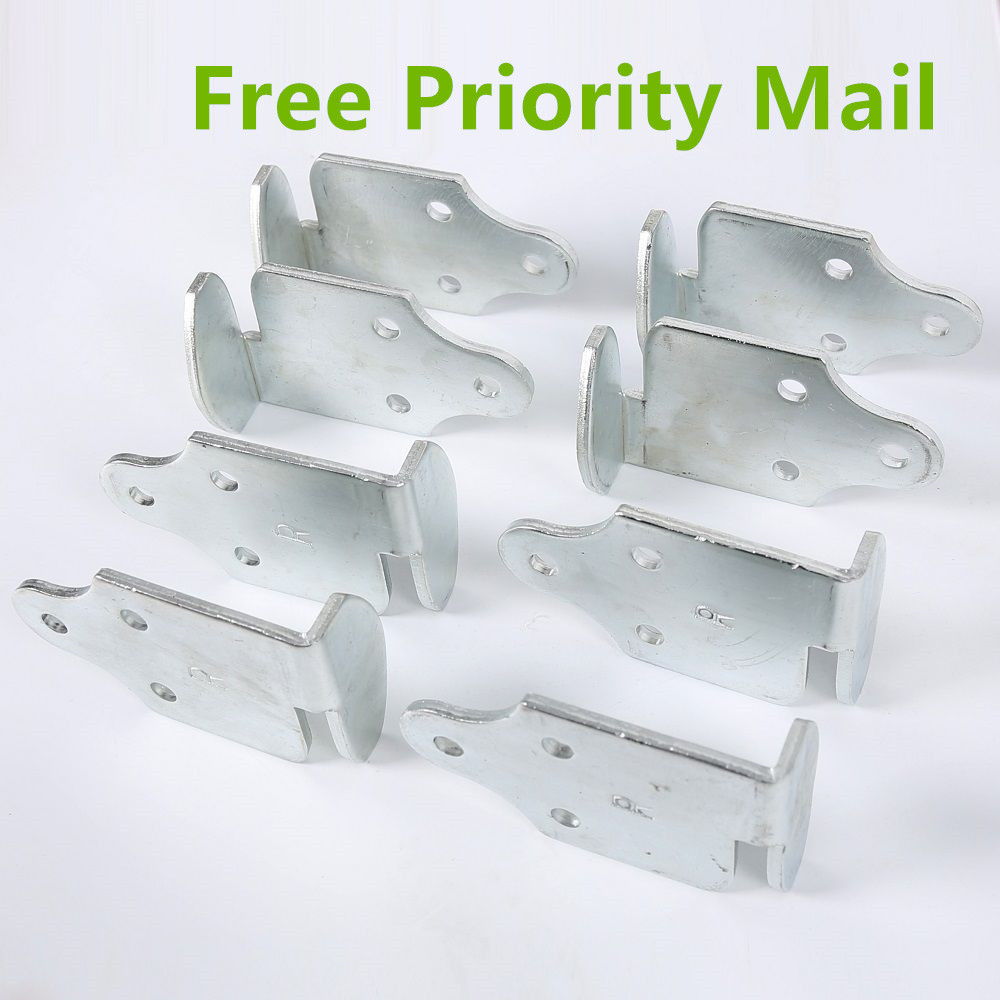 8 PCs Utility Trailer Wood Sides Latch Rack Stake Body Gates Corner Brackets NEW