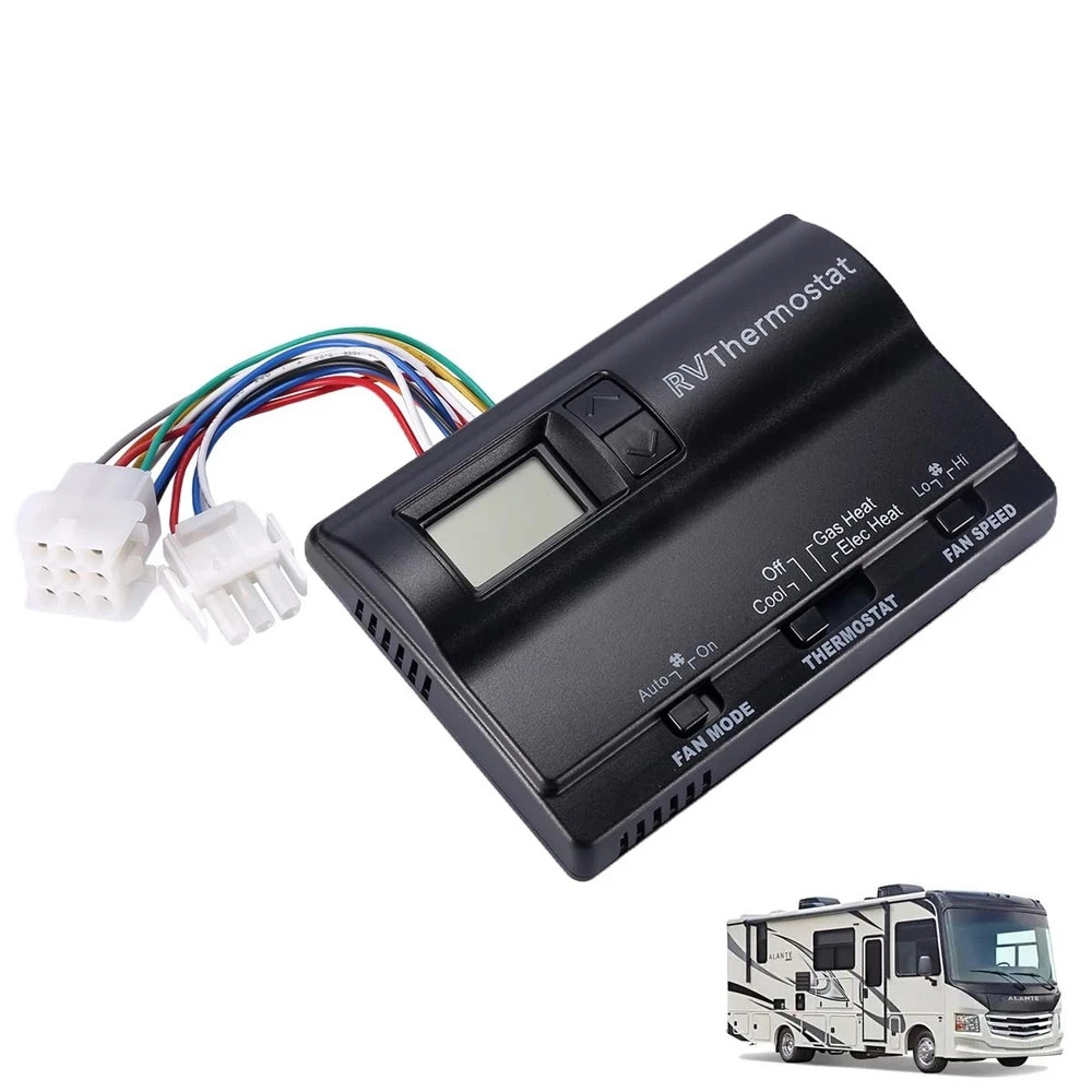 RV Upgrade 6536A3351 – Digital Heat/Cool Thermostat – Compatible with Black