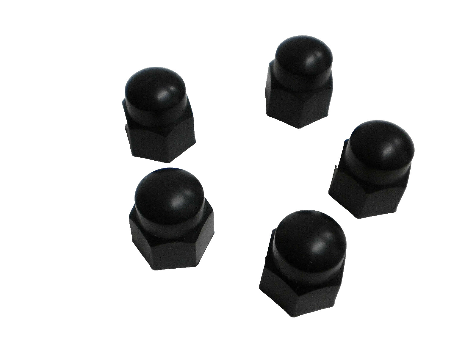 FIVE – 13/16″ Black Nylon Lug Nut Cover Trailer Camper Travel Truck