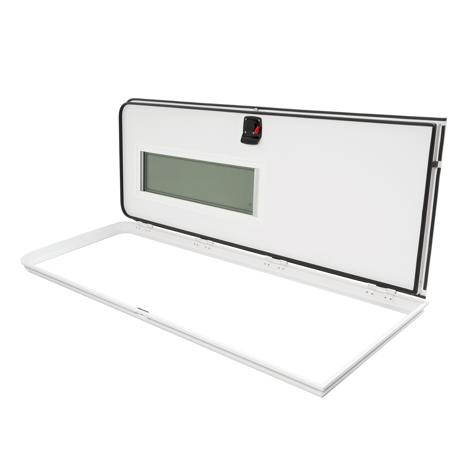 26″ x 72″ RV Entry Door Screen & Lock White Aluminum Powder Coated w/ keys