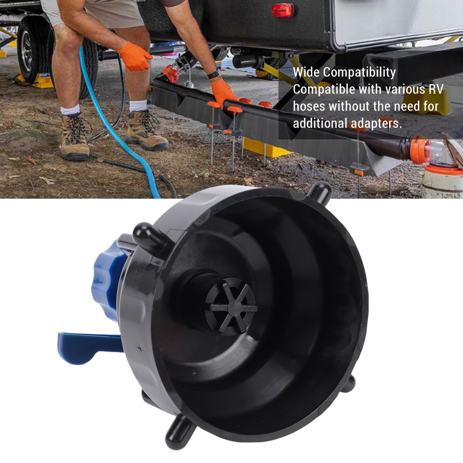 RV Sewer Hose Rinse Cap Sealing Leakage Proof Threaded Interface RV Sewage
