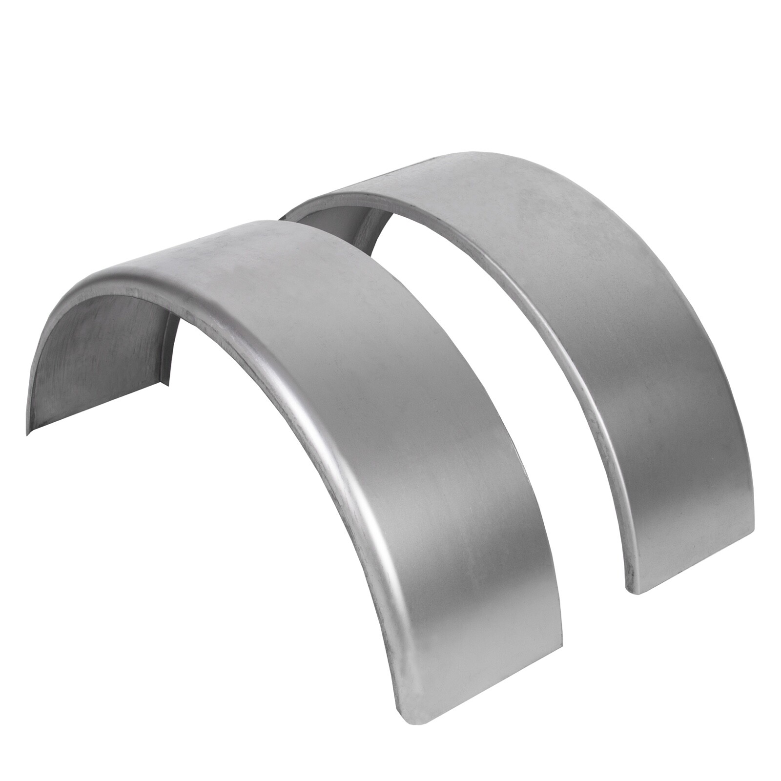 For 14″ 15″ 16″ Wheel Steel Round Single Axle 2 Trailer Fenders with Back Plate