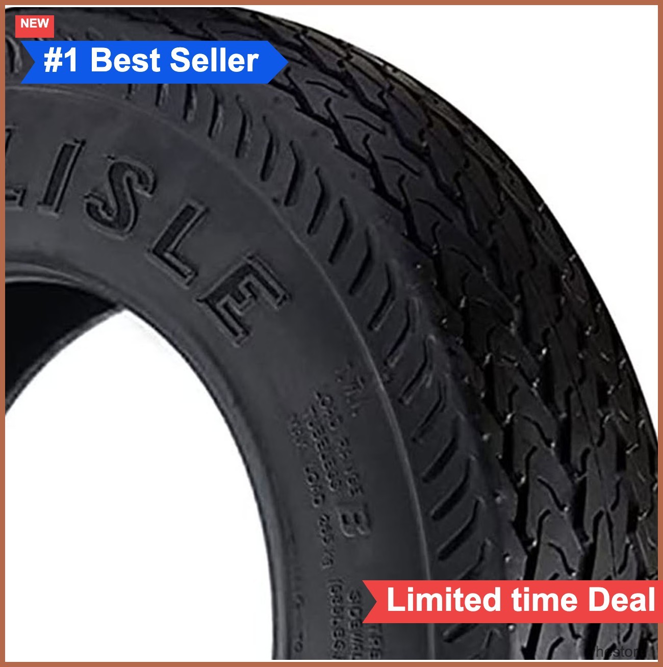 Carlstar Sport Trailer Tire 20.5X8.0-10 Load Range C 84J Bias Ply For Boat