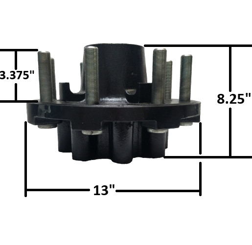 15k Replacement Hub for Dexter 2-Piece 008-401-05 has 8x275mm Bolt Pattern