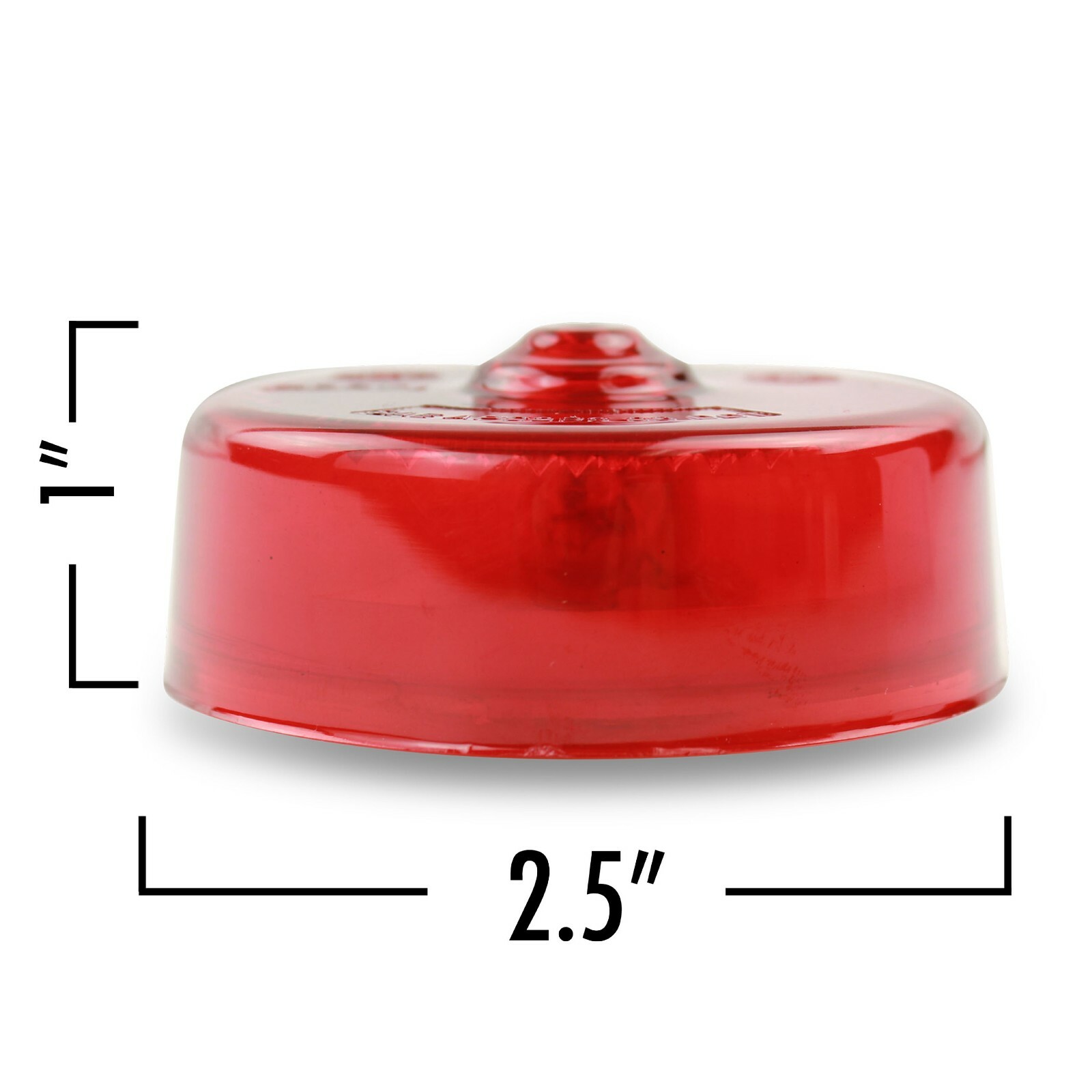 (6)Red 2.5″ round replacement, Clearance marker, Incandescent Light SAE & DOT