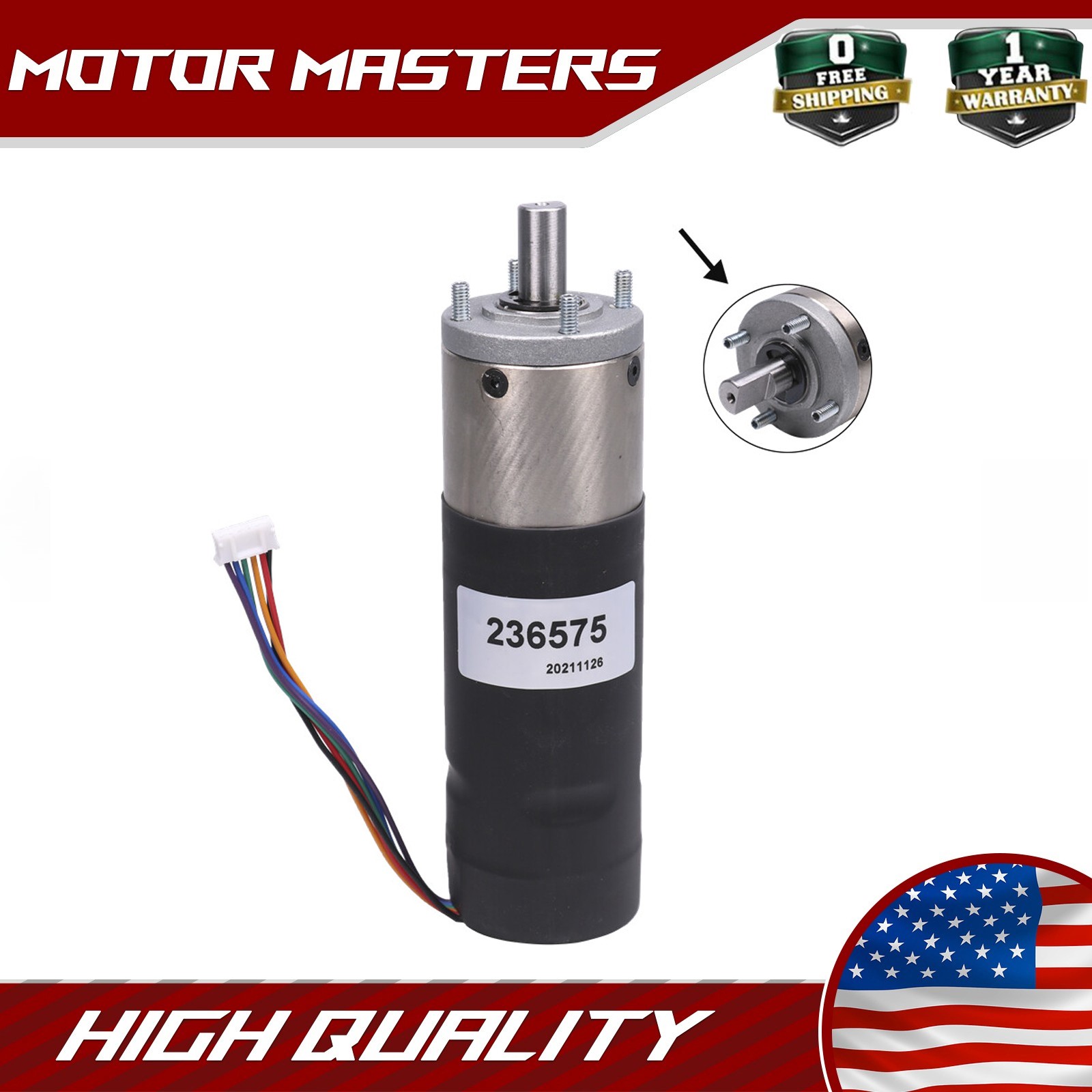 300:1 Lippert Schwintek 236575 RV In-Wall Slide-Out IG-42 Replacement Motor 10mm