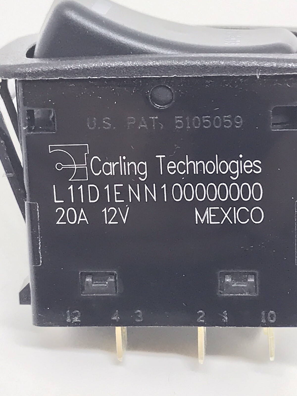 20A carling switch lights 12V L11D1ENN100000000 NOS CAMPER RV TRAILER