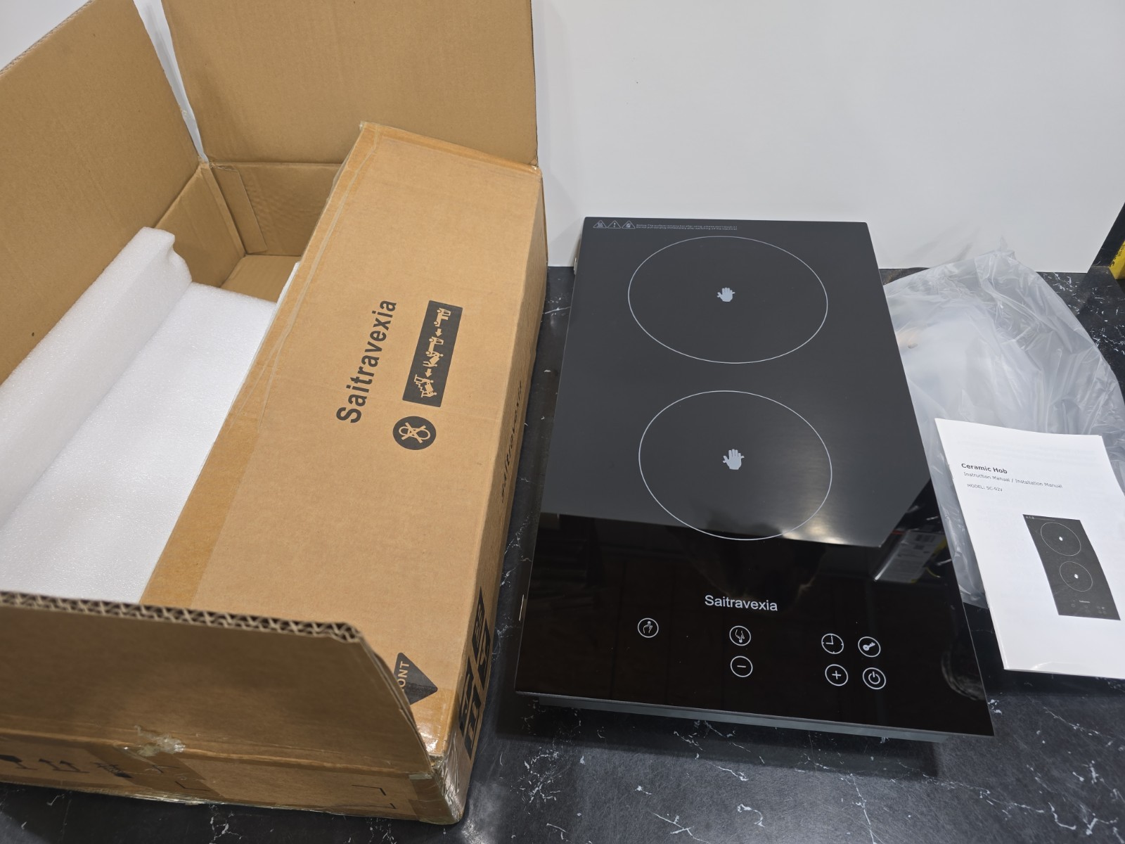 DOUBLE BURNER INDUCTION ELECTRIC STOVE / COOKTOP BLACK SC-92V RV / BOAT