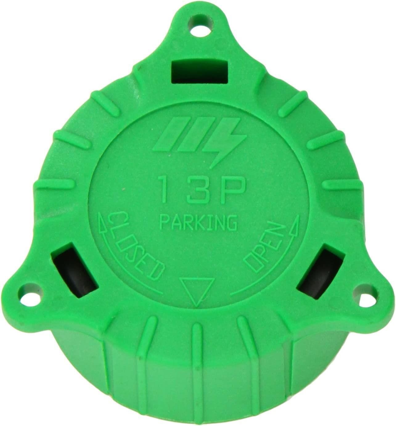 13 Pin Green Parking Plug Storage Socket Cap Pin Alignment Towing Caravan