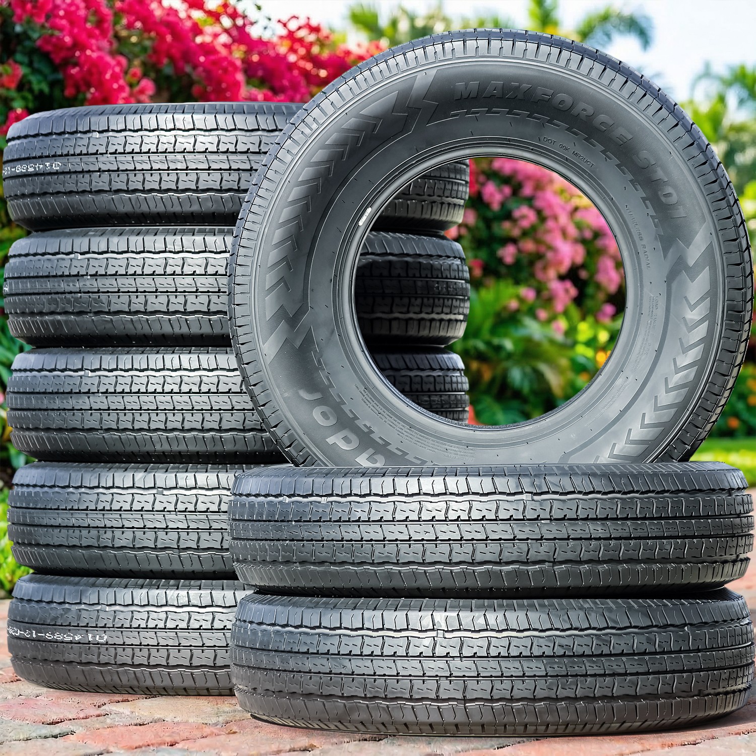 8 Tires ST 235/80R16 126/122N F 12 Ply Tourador MaxForce ST01 Semi-Steel Trailer