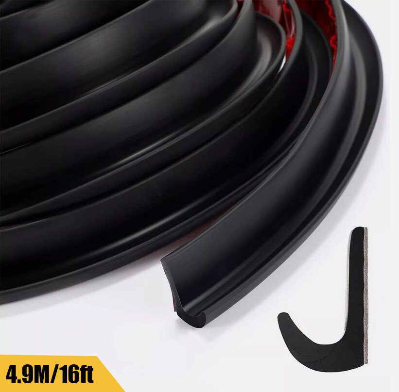 4.9M RV Rain Gutter 1/2 Inch Plastic Drip Rail PVC Rain Strip Roof Rain J Shape