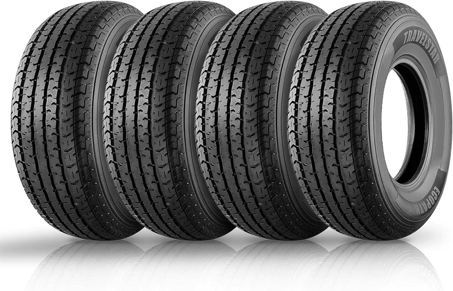 4 Tires Travelstar Ecopath ST ST225/75R15 117/112M 10 Ply Load E Radial Trailer
