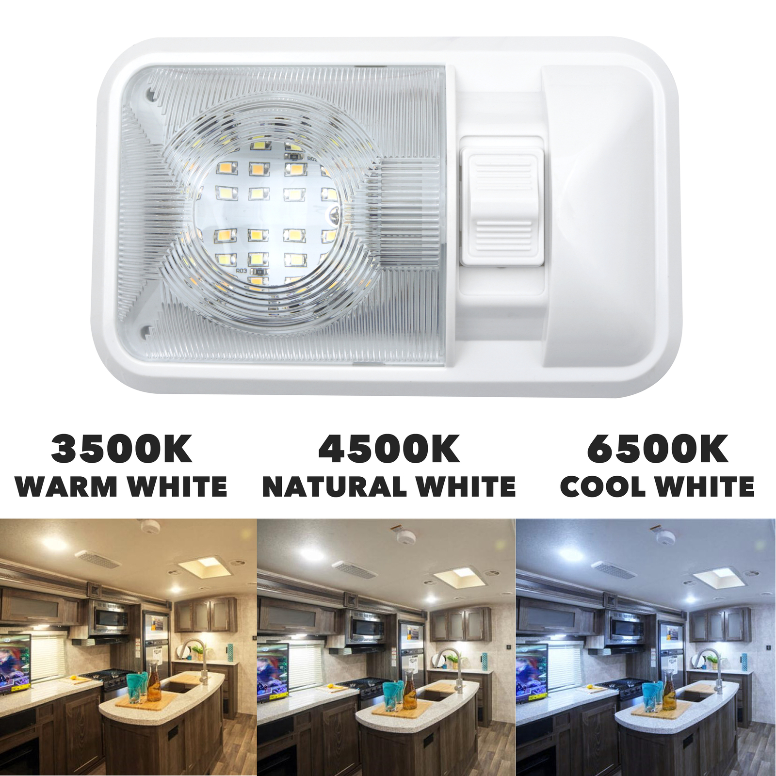 1 PCS 12V Led RV Ceiling Dome Light RV Interior Lighting for Trailer Camper Boat