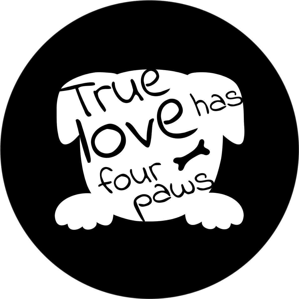 True Love Has Four Paws Dog Spare Tire Cover for any make, model & size