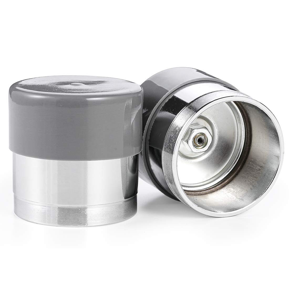 Rust-Free 1.98 Inch Bearing Protectors with Protective Bras, 2 Pack for Trailers
