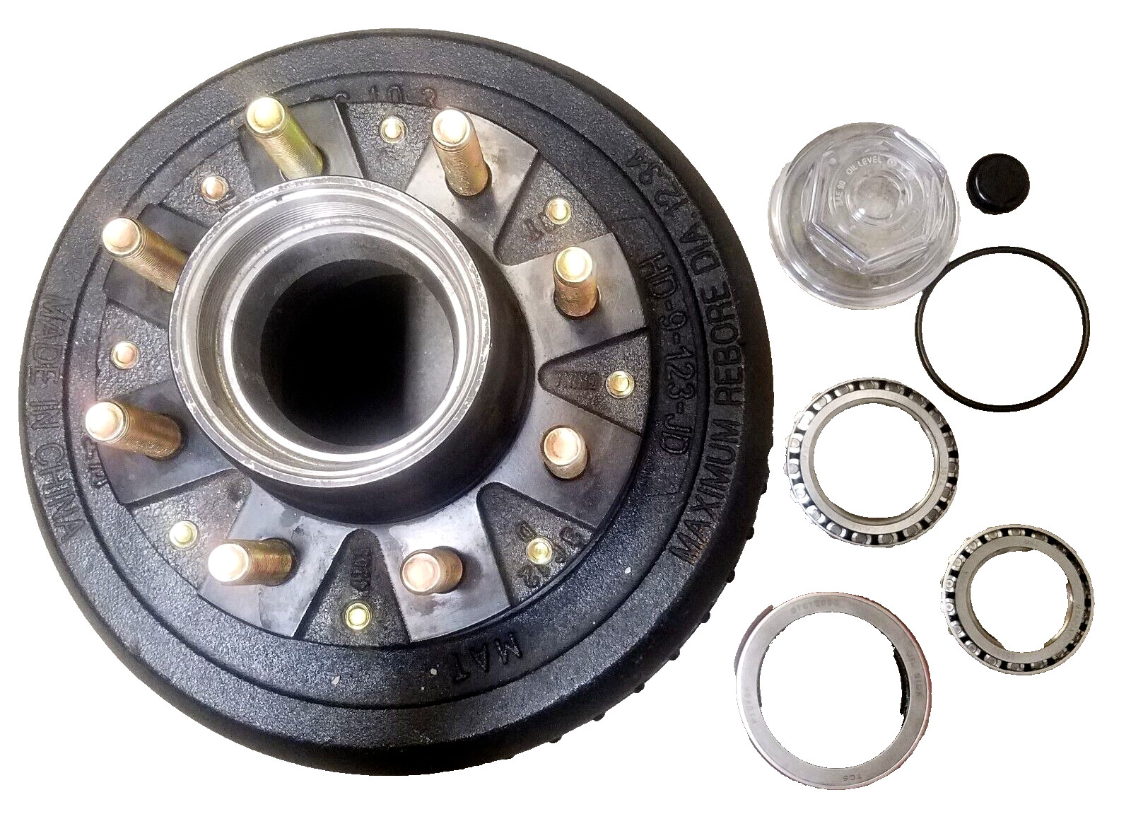 9-123/008-430-05 Hub Drum kit bearings seals oil cap fits Dexter D100G 10K Axles