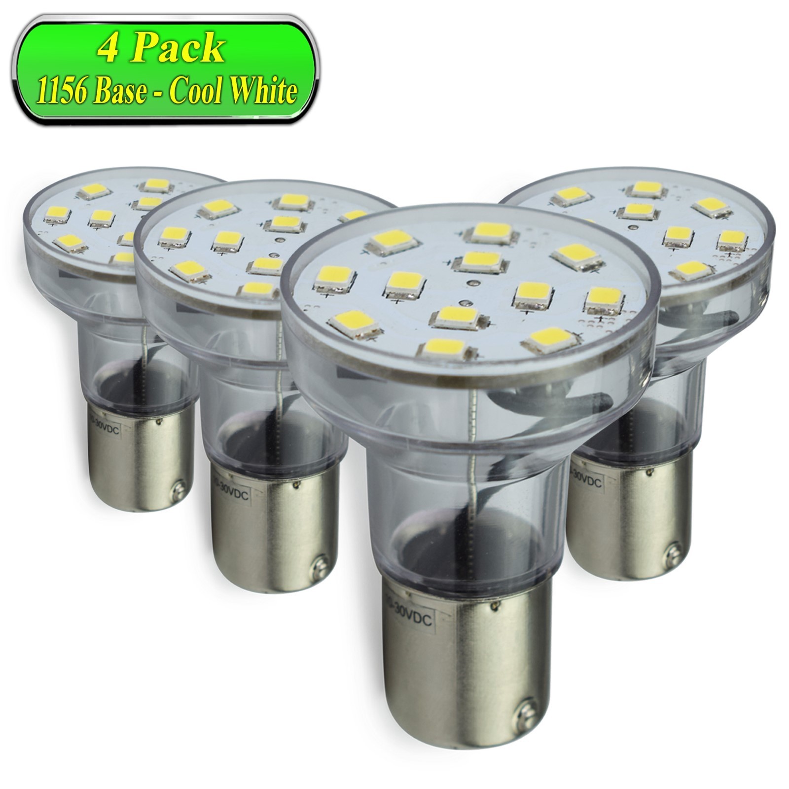 4 Pack LeisureLED Light 1156 1139 1141 1383 LED Bulb 2 Watt 275 Lumen CW Long