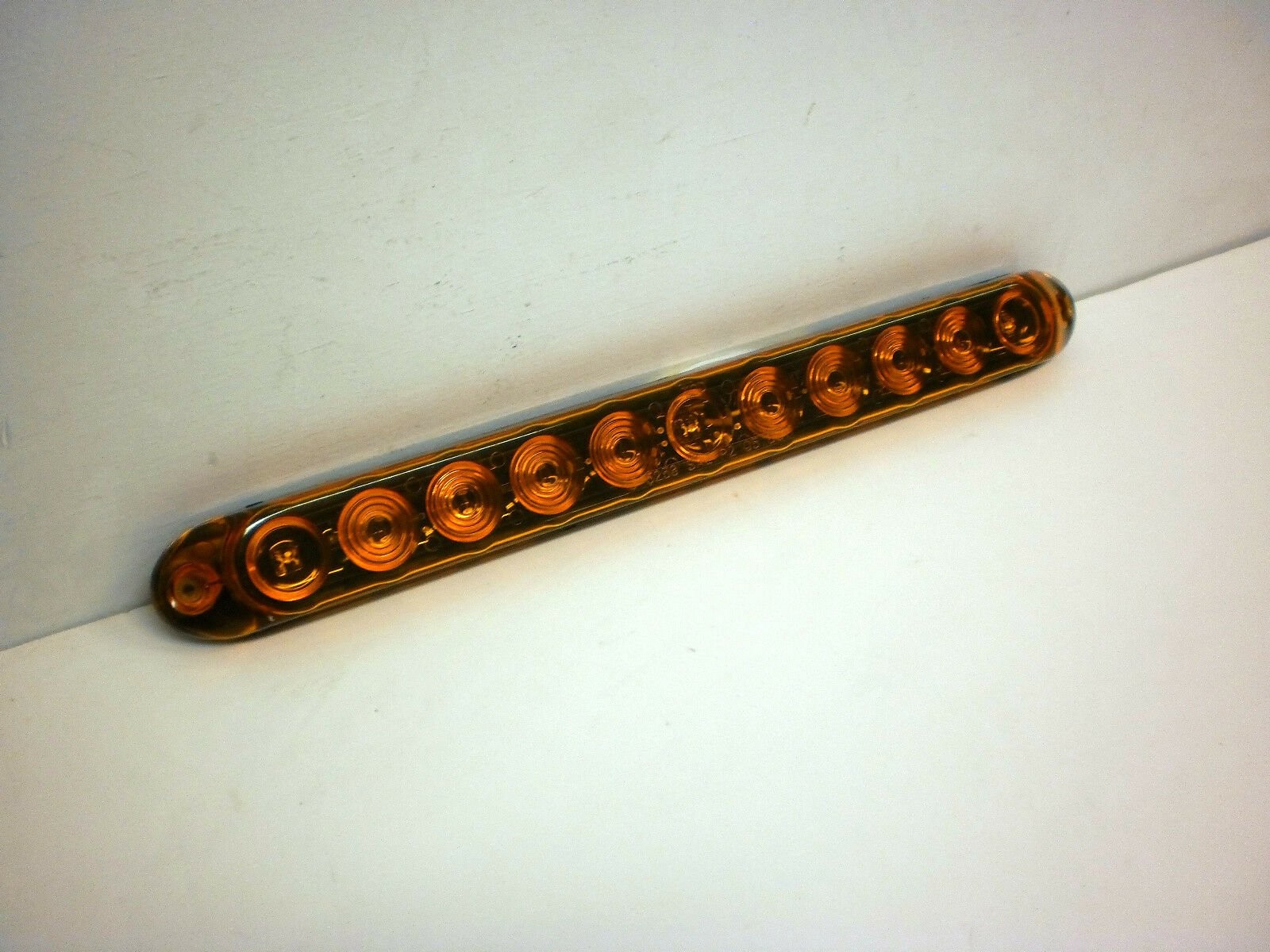 15″ Slimline 3 LED Amber Lens ID Light Bar Trailer Truck RV 80 RV
