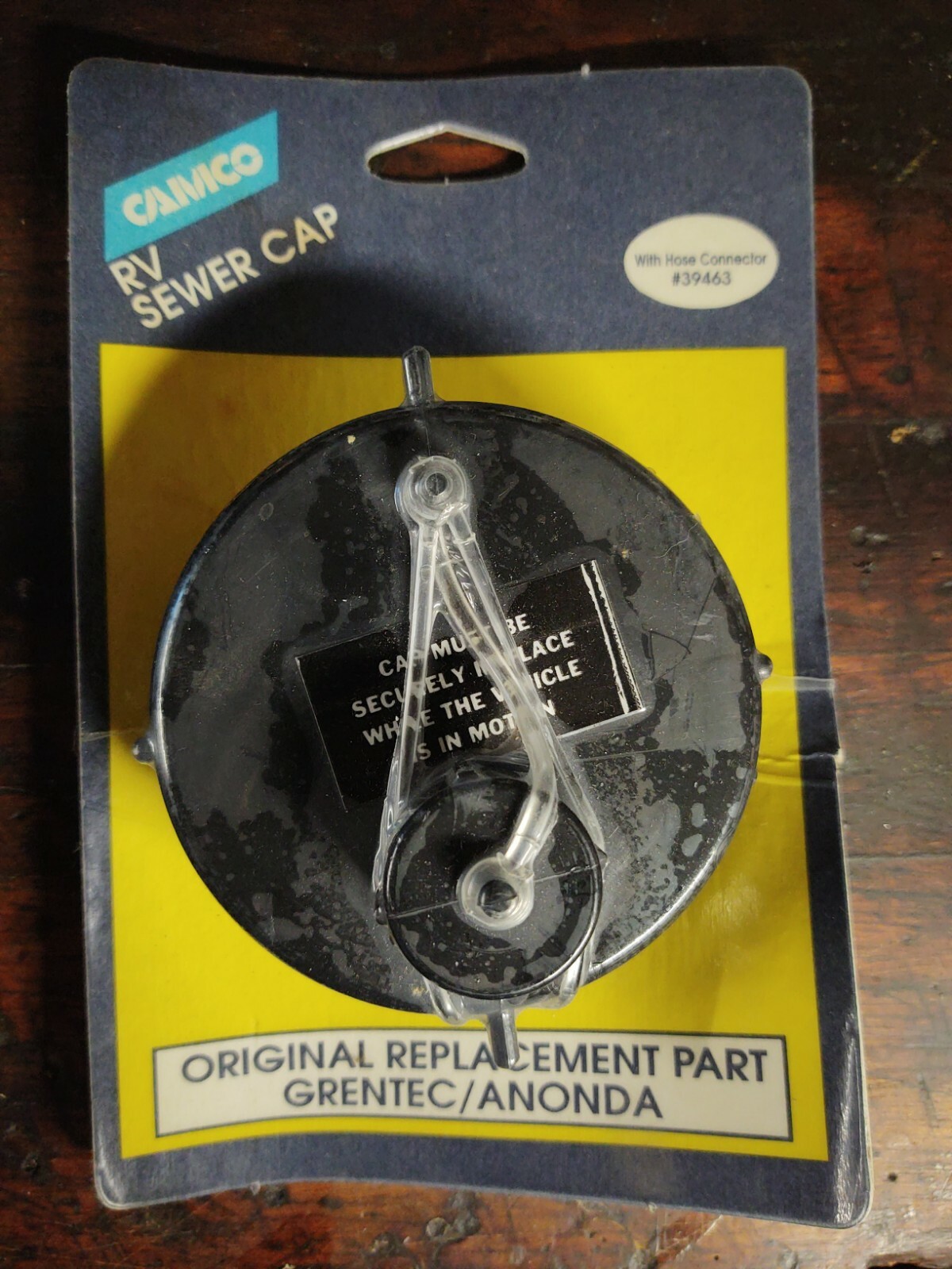 RV Sewer Cap w/ Hose Connector #39463 Original Replacement Part New NOS