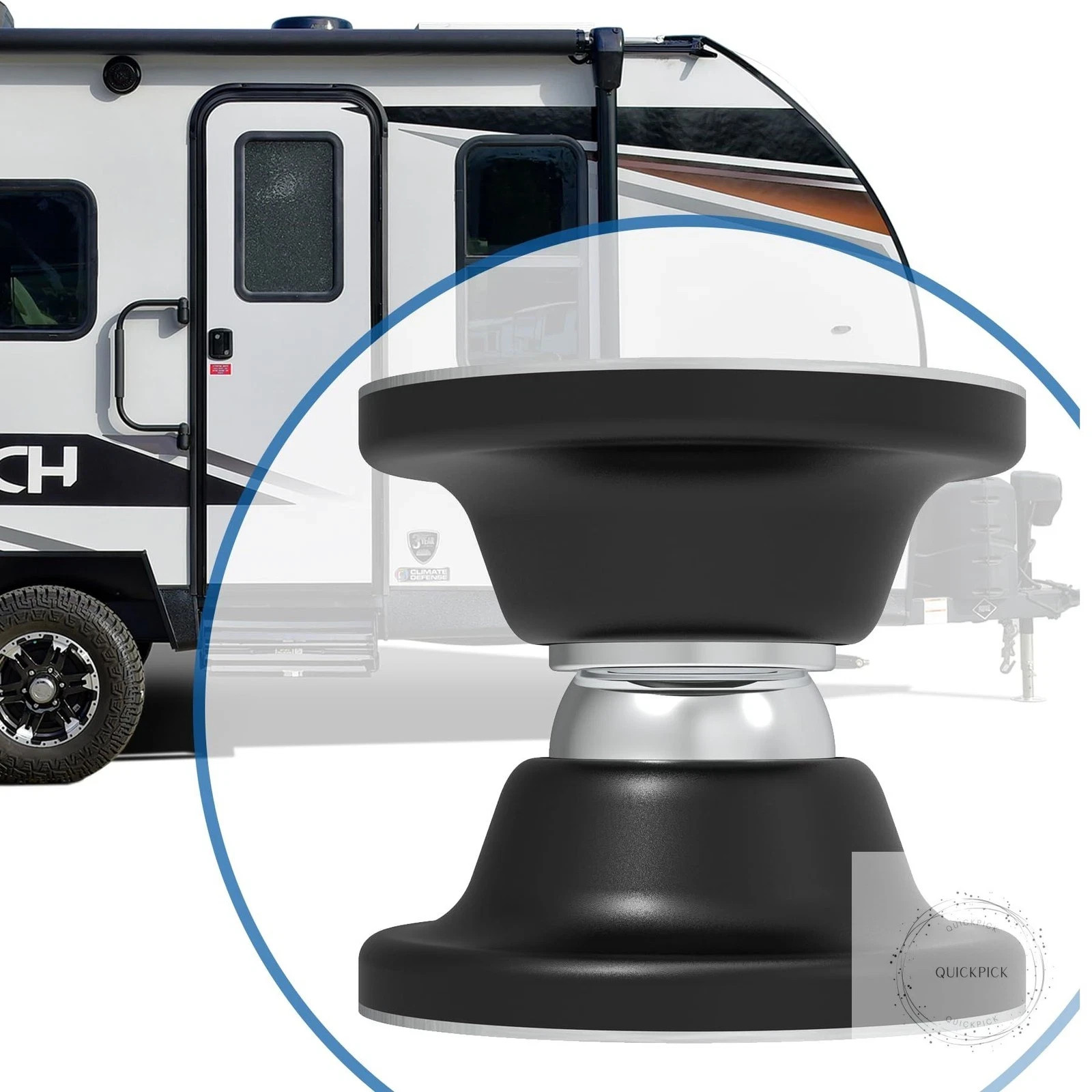 Magnetic RV Door Holder for Trailer, Camper Motorhome,Cargo Trailer Black Finish