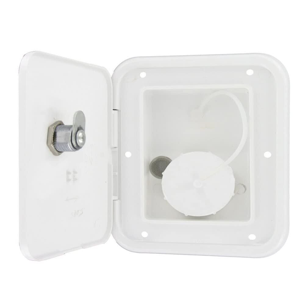 Valterra A01-2002VP Universal Gravity Inlet Hatch – White (Carded)