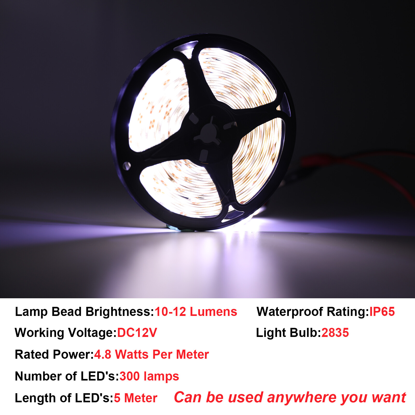 Tira 5M Luces LED 12V Blanco16.4ft tiras Luz Para decoracion habitacion Cuarto