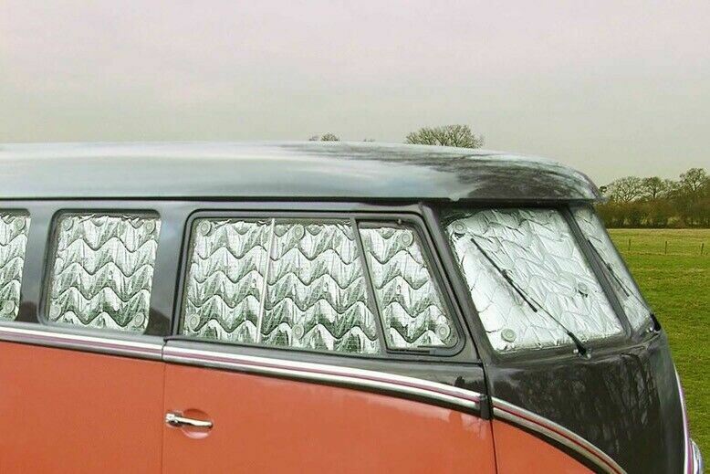Just Kampers Thermal Blind Silver Screen 10 Piece Internal Kit VW T2 Split 64-67