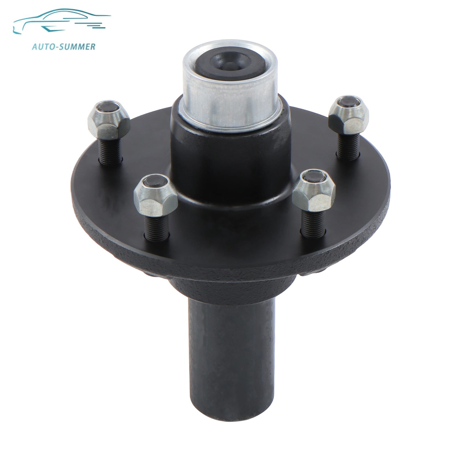 5 Lug 5.5″ Trailer Hub Kit w/Spindle For 3500lbs #84 Axle Pre-Greased 1/2 Sets