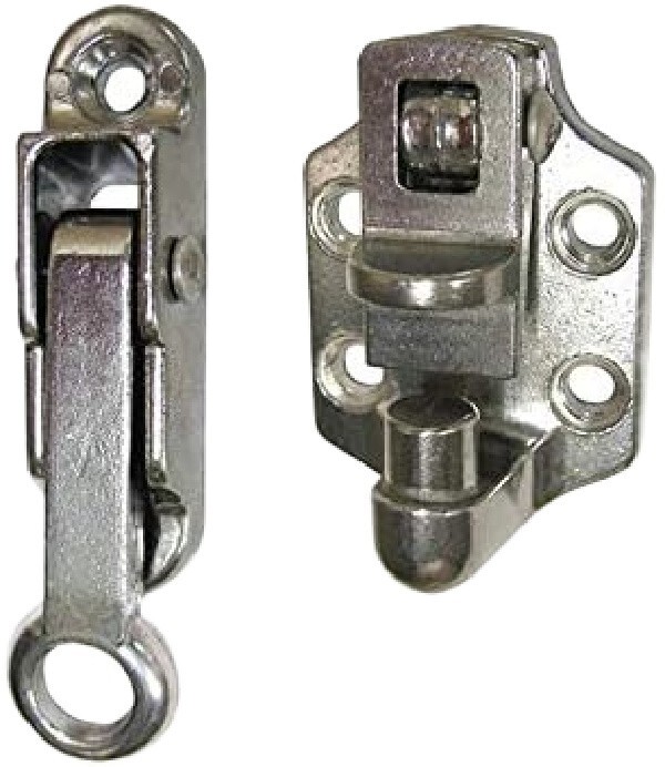 Trailer 2″ Camper RV Door Holder Hold Back Hook & Keeper Style ALUMINUM Latch