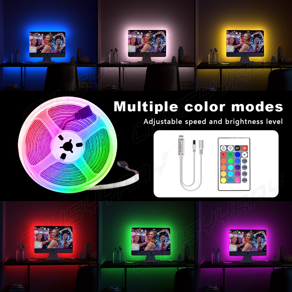 RV 16′ Awning Party Light 12V IR Colorful remote controller for camper