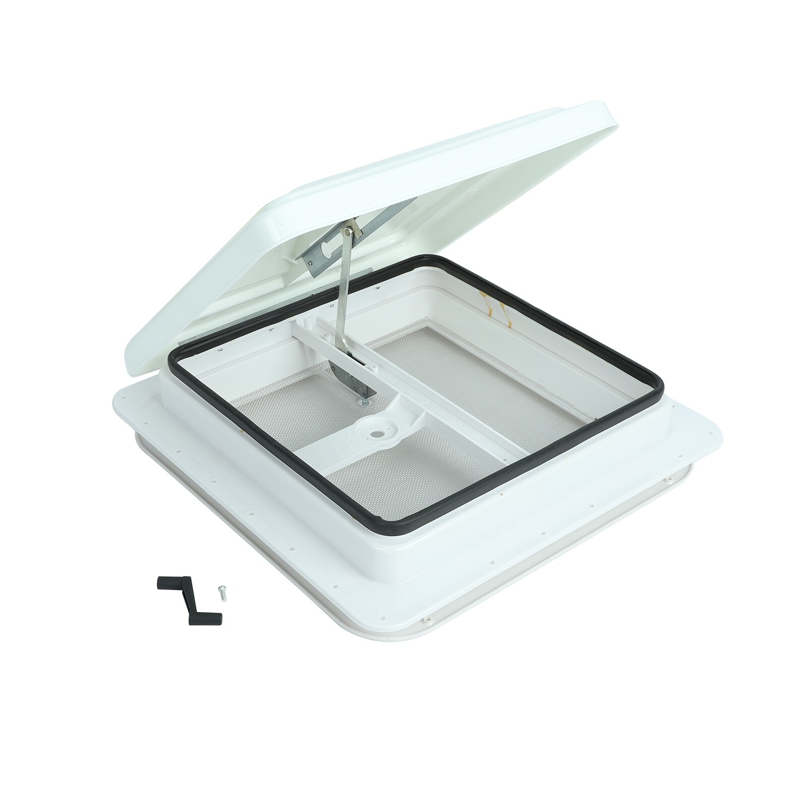 14″ RV Roof Vent Kit White for Camper Trailer Universal Lid Interior Garnish