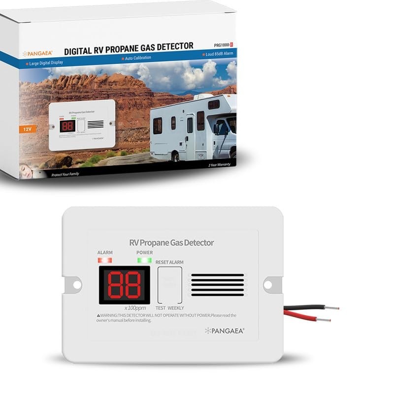 Digital RV Propane Gas Detector 85dB Alarm, DC 12V for Trailer & Motorhome
