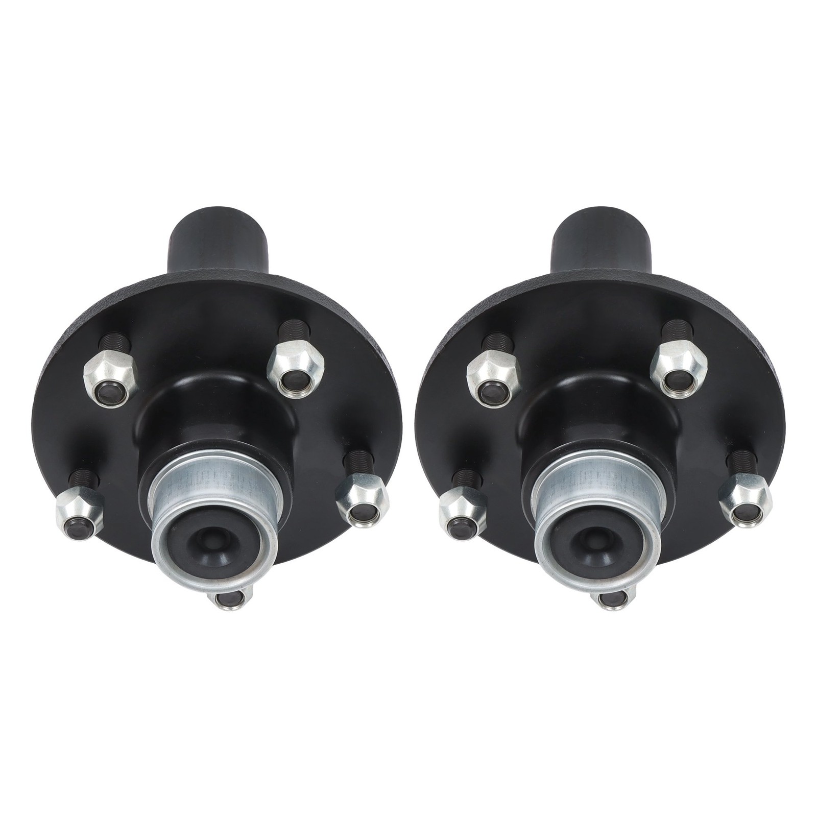 Two (2) 5×4.5/5 Idler Hub Spindle Kit Stub End Trailer Axle 3500# #84
