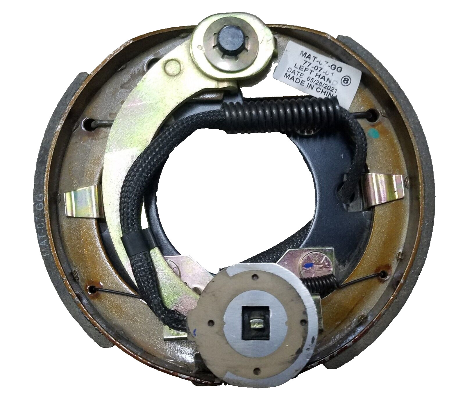 Full Electric Brake kit for 2000# Snowmobile Trailer Axle! 7″ drums 5 lug