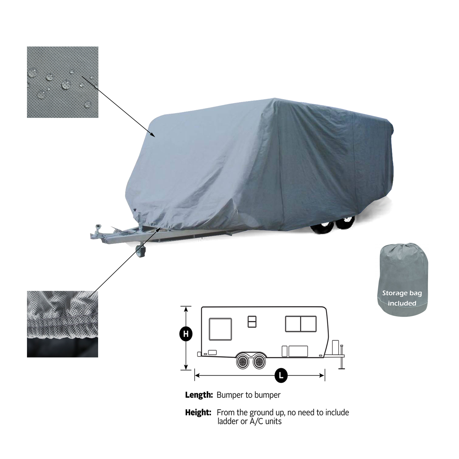 JAY FLIGHT SWIFT SLX 184BH Travel Trailer Camper RV Motorhome Storage Cover Pro