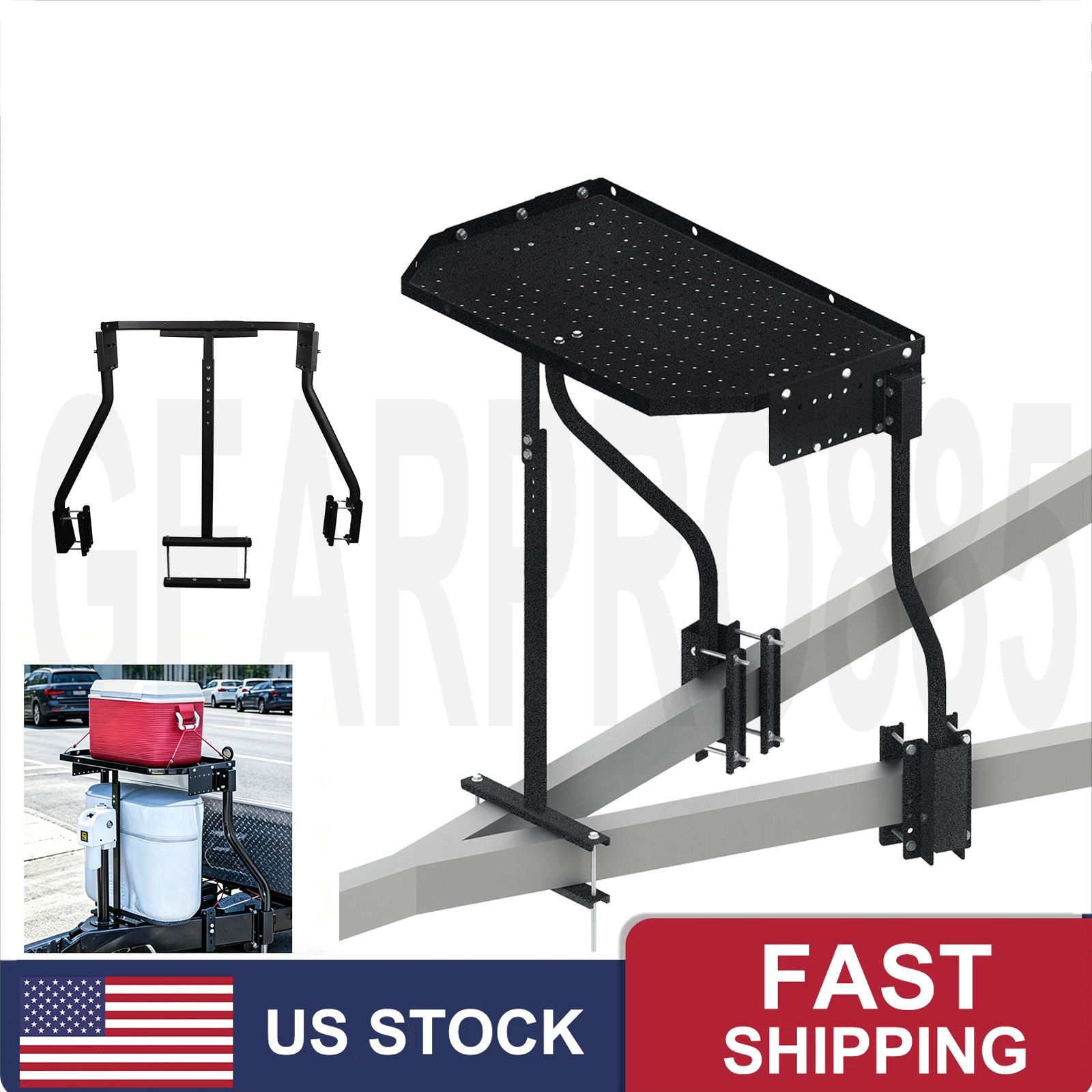 CC-255 Trailer Tray – A-Frame Mounted Tray RV Generator Mount Travel Storage