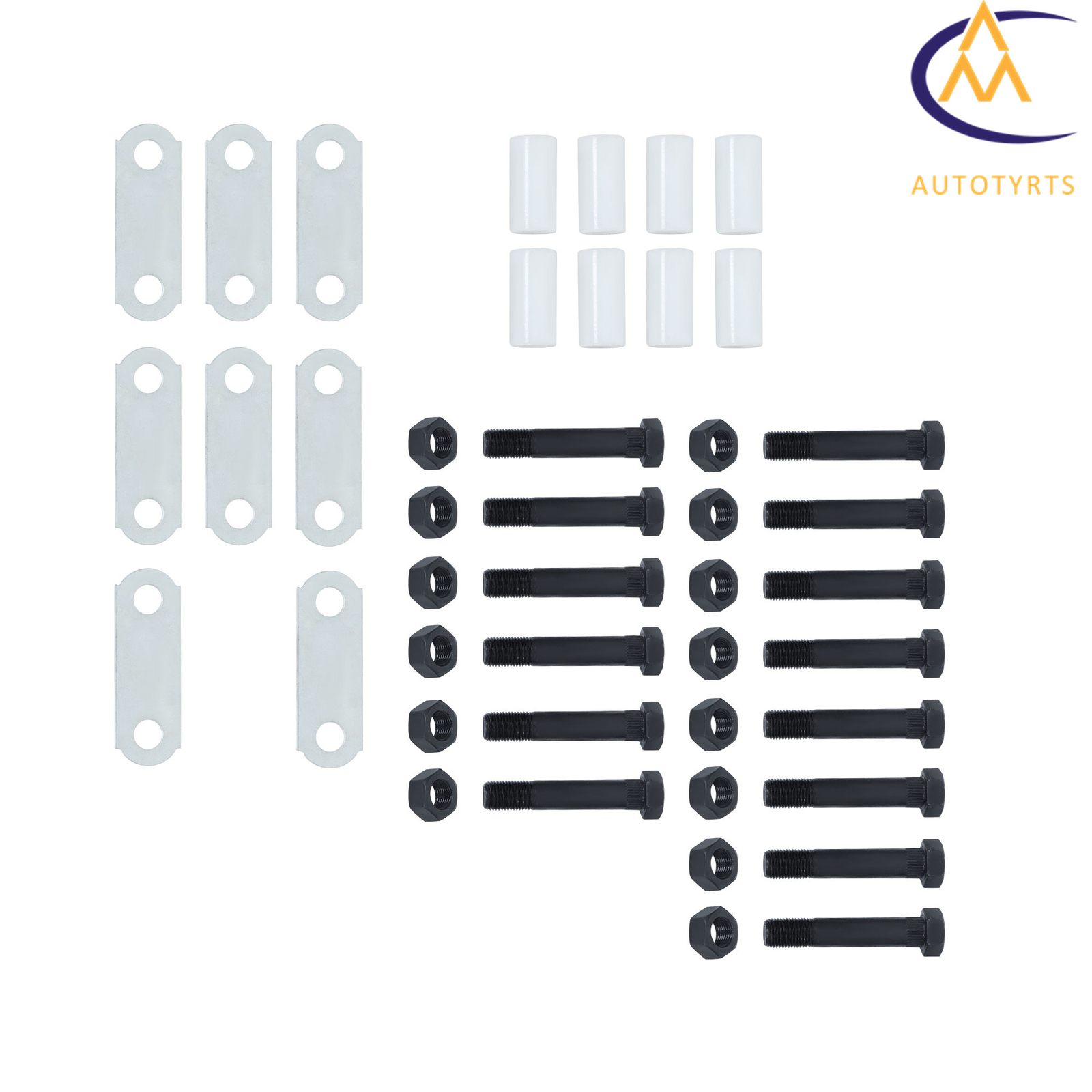 2 Set Trailer Tandem Axle Shackle Kit 3-1/8″ For Double Eye Springs 3500-7200lb