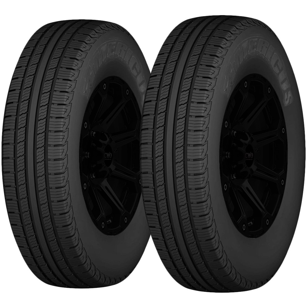(QTY 2) ST205/75R15 Omni Trail Capability STR 107/102N LRD Black Wall Tires