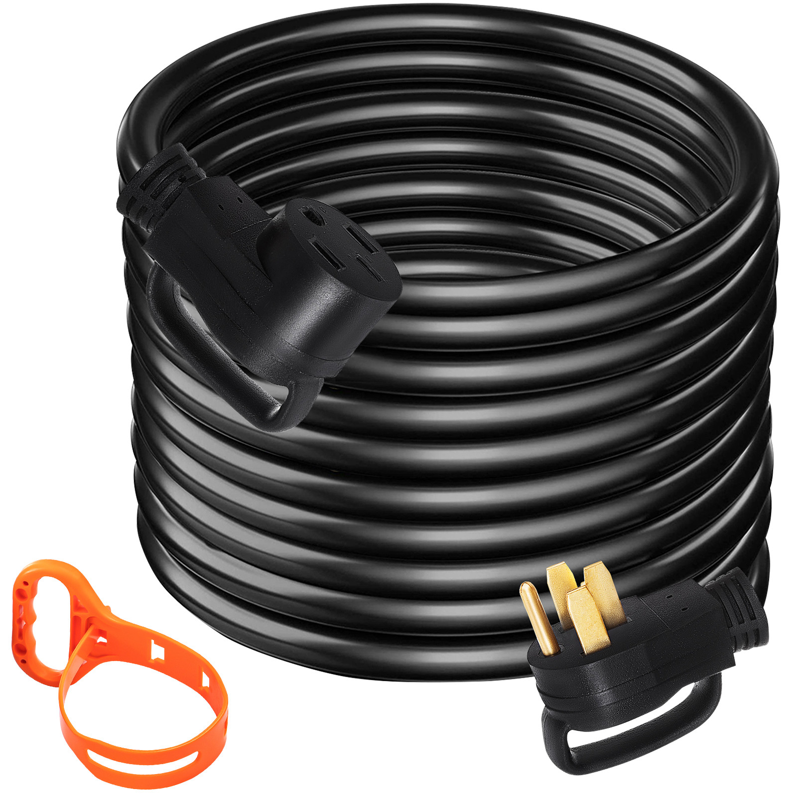 VEVOR 50A 25ft RV Extension Cord NEMA14-50P to NEMA14-50R Rain Proof Power Cable