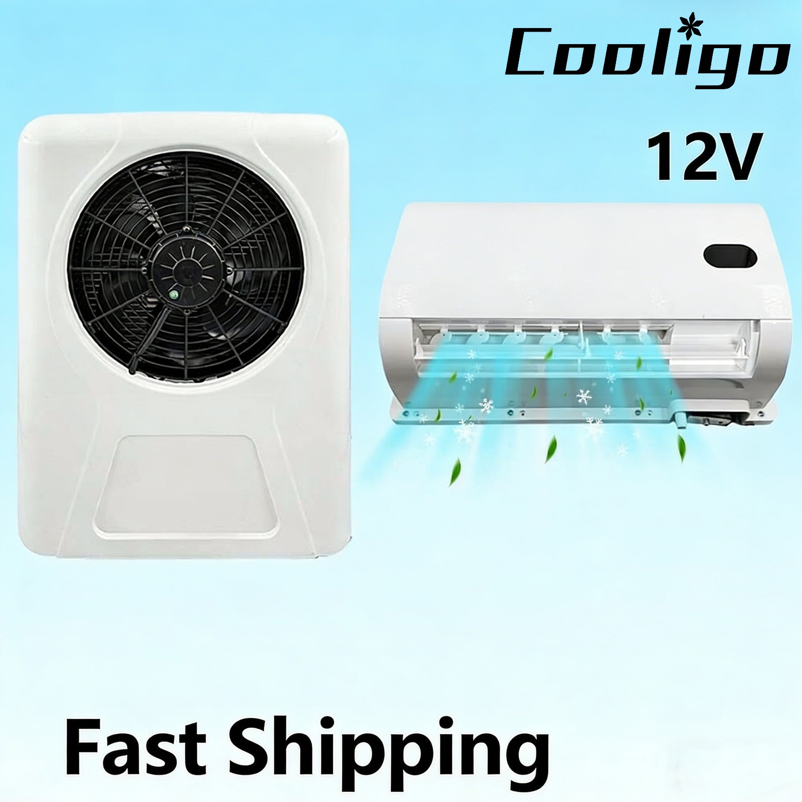 12000BTU 12V Truck Air Conditioner RV Caravan Car AC Unit No Noise Evaporator