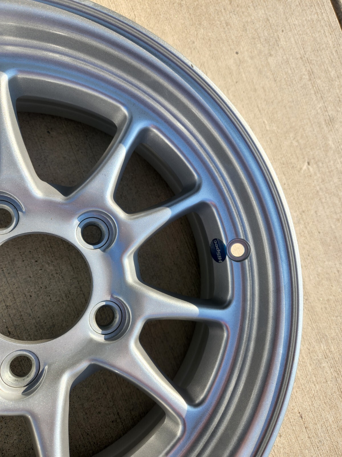 SINGLE 14″ X 5″ 5 LUG ON 4.5 ALUMINUM TRAILER WHEEL with CENTER CAP