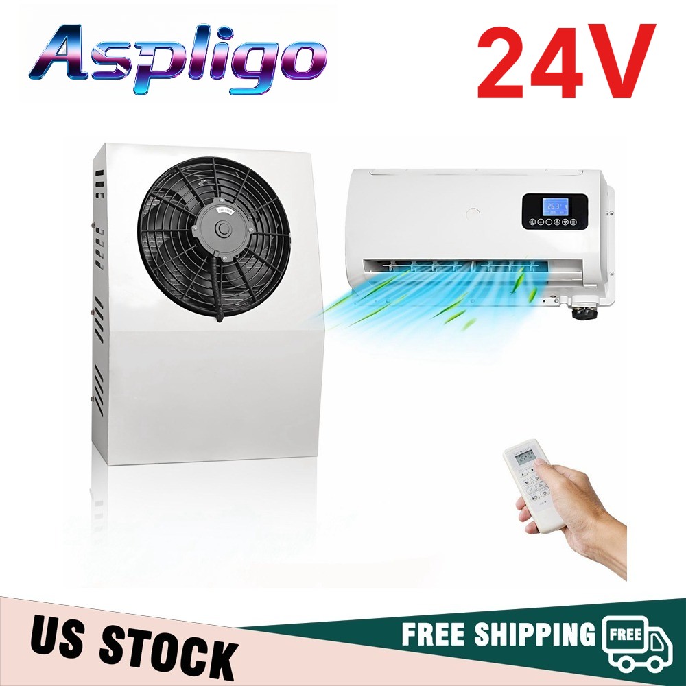 Aspligo 24V Split Cooling Compact Air Conditioner Set For Bus Trailer Tractor