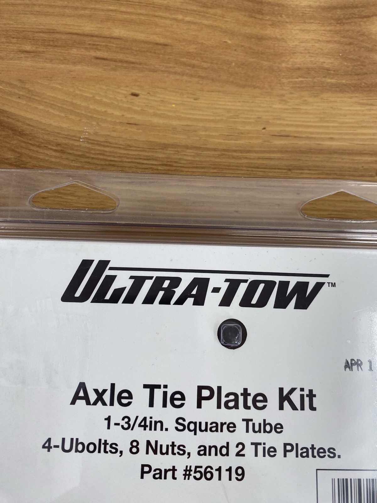 Ultra-Tow Axle Tie Plate Kit Fits 1.75 In. Square Tubes U-bolt 21520 Lock Nuts
