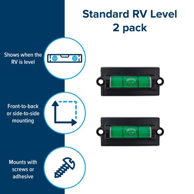 Camco Standard Bubble Level RV Bubble Levelers For Travel Trailer 25523