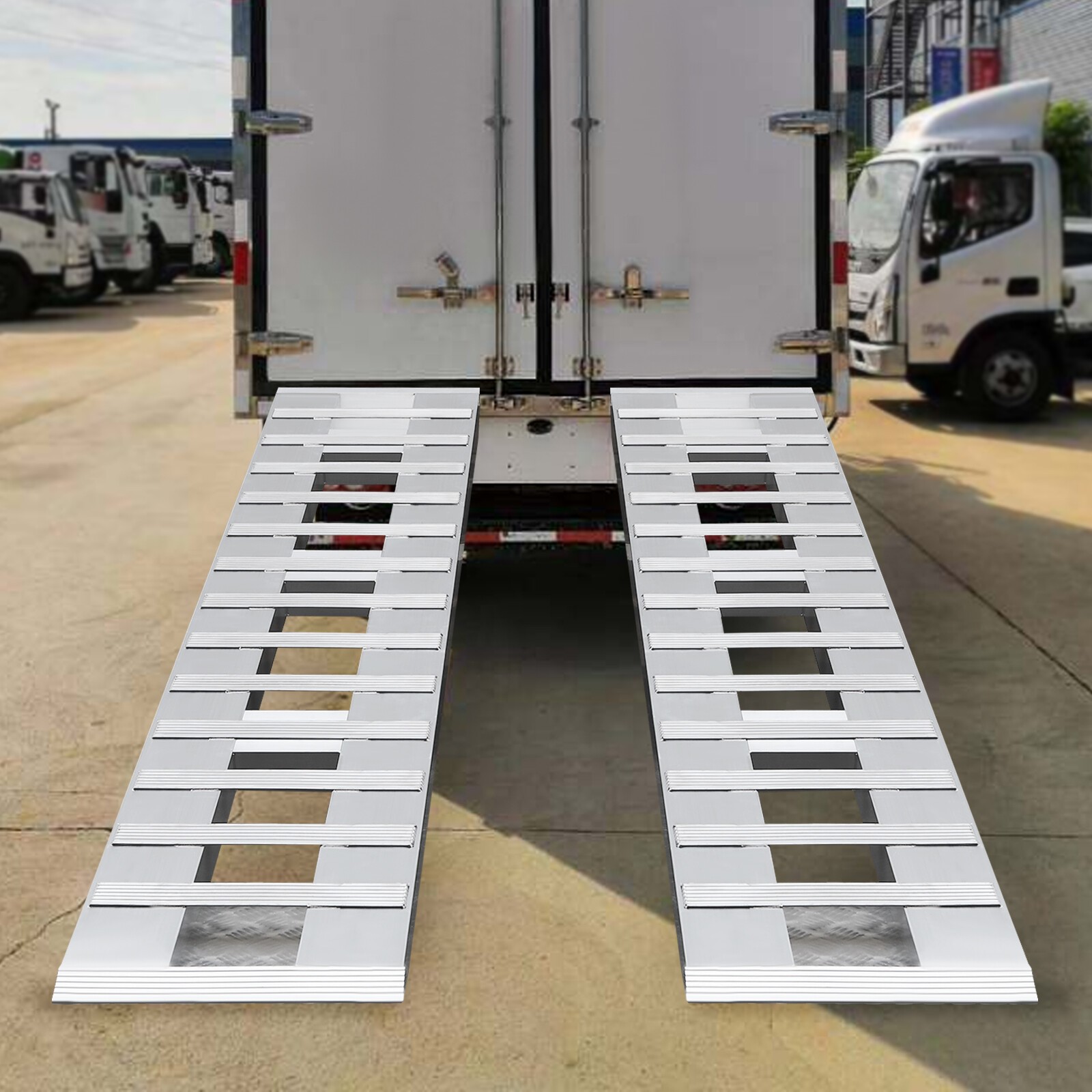 Pair Aluminum Trailer Ramps 6000 lbs Loading Ramps Truck Car Auto Trailer Ramps