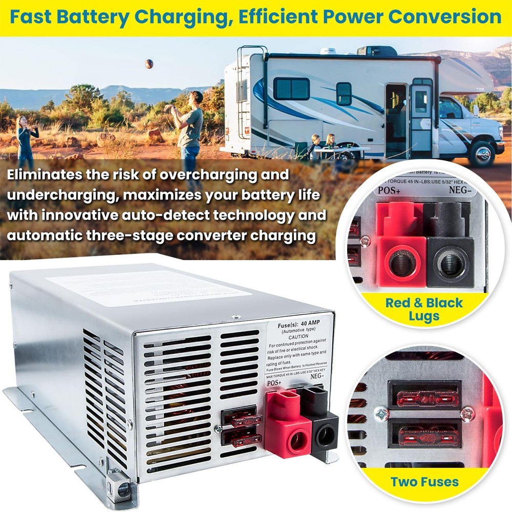 For WF-9875 75Amp RV Converter Power Supply Battery Charger Deck Mount Replace
