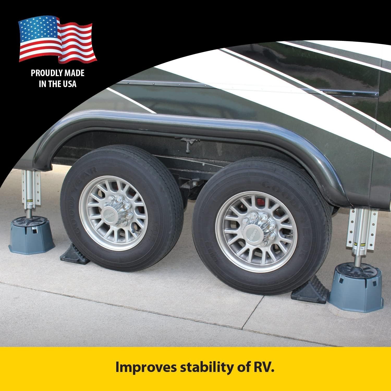 Versatile 6-Pack RV Leveling Blocks – JBP-712.6, 6000 lb Capacity, Universal Fit